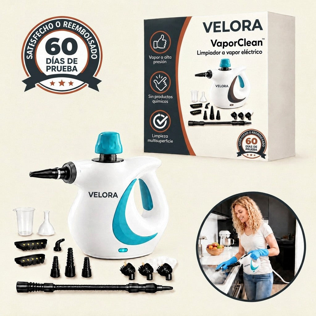 VaporClean | Limpiador a vapor eléctrico de alta presión | Multiusos sin productos químicos
