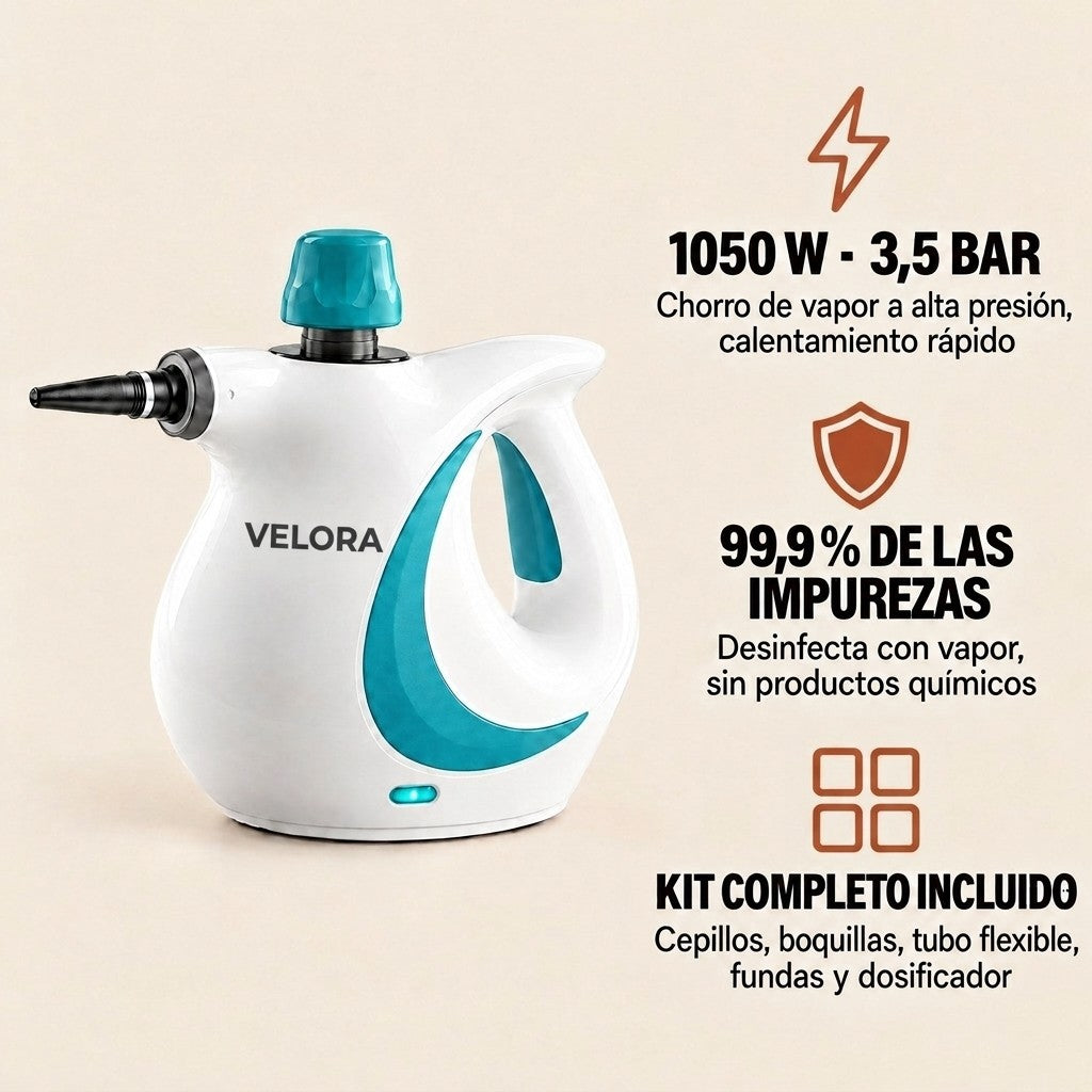 VaporClean | Limpiador a vapor eléctrico de alta presión | Multiusos sin productos químicos