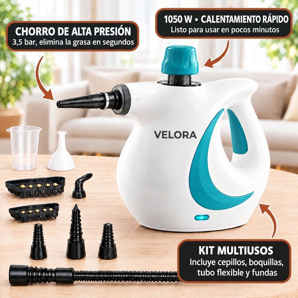 VaporClean | Limpiador a vapor eléctrico de alta presión | Multiusos sin productos químicos